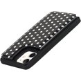 thumbnail image 6 of iPhone 12 Pro/iPhone 12 Wallet Case with RFID Blocking Card Holder,Premium PU Leather Double Magnetic Buttons Stand Flip Wrist Lanyard Strap Back Cover for Women Gilrs 6.1 Inch,Polka Dots Black, 6 of 15