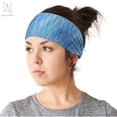 thumbnail image 2 of Gustave Sports Headband Elasitic Sweatband, Yoga Hairband Moisture Wicking for Cylcing Running Fitness Elastic Head Scarf (Blue), 2 of 9