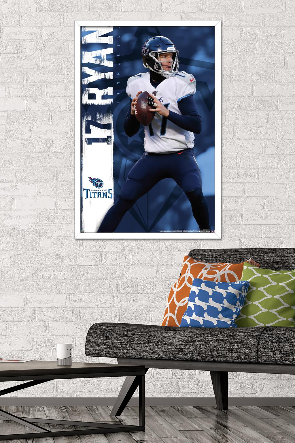 NFL Tennessee Titans - Ryan Tannehill 20 Wall Poster, 22.375" x 34", Framed