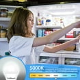 thumbnail image 6 of LED Refrigerator Light Bulb (6 Pack), 40W Equivalent, 120V A15 Fridge Bulbs 6W, 5000K Daylight 480 Lumens, E26  Base, Non-dimmable, 6 of 7