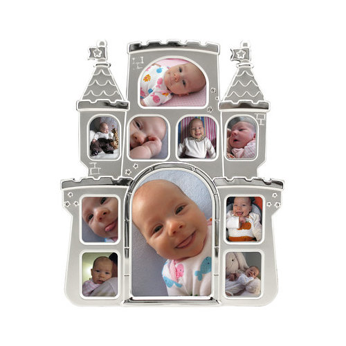 Baby s CASTLE COLLAGE frame in 2tone silver for 10 photos Walmart