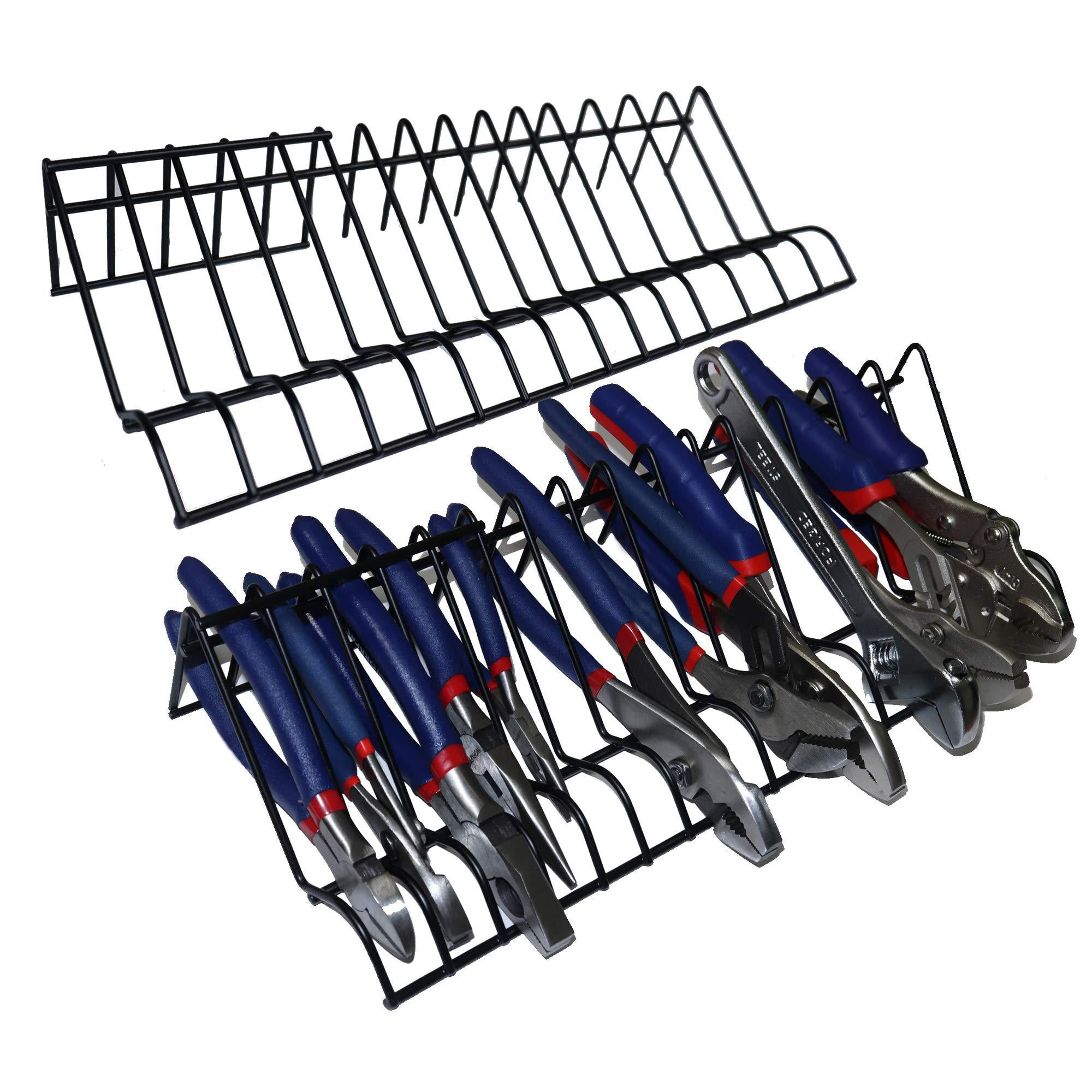 Mamilo Plier Organizer Rack Pack of 2 Regular and Wide Handle Insulated Pliers Stores Spring Loaded 2 Pack Tool Box Storage and Organization Holder Fits Nicely in Your Toolbox 