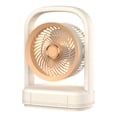 thumbnail image 2 of Ventilador de escritorio USB con luz LED: ventilador portátil recargable para uso doméstico y exterior, pequeño ventilador de mesa silencioso para dormitorio, residencia estudiantil u oficina., 2 of 6
