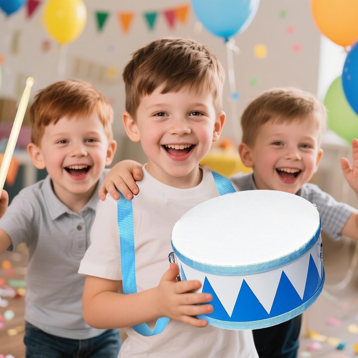 Jeu De Tambour Pour | Instrument D'Éveil - 15cm Sangle de Transport Réglable Ensemble de Tambour à Percussion | Pour Garçons Et Filles De 2 À 5 Ans Éducation Précoce Anniversaire Maison