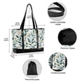thumbnail image 2 of FORMRS Canvas Laptop Tote Bag for Women with 15.6" Computer Compartments Shoulder Handbag, Darker Leafy Pattern, 2 of 7