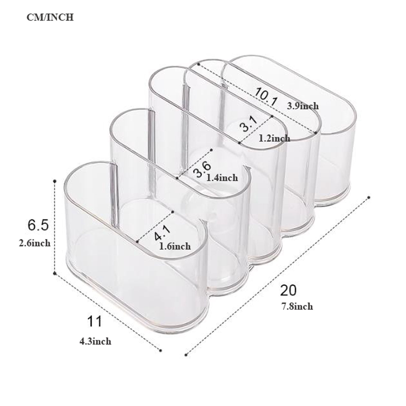 Multifunctional Storage Box Remote Control Holder with 5 compartment to Store Small Items, Glasses, Plastic Desk Organizer for Office Supplies TV Remotes Air Conditioner Remotes