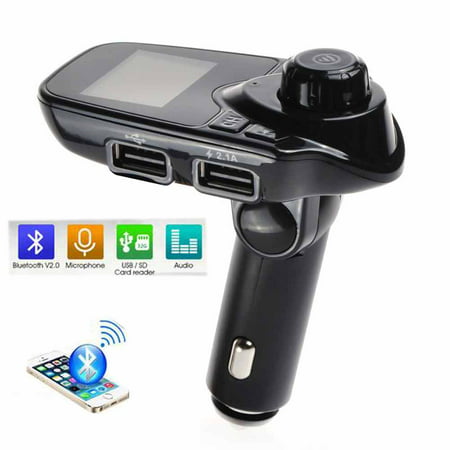 Bluetooth Car MP3 Player Car kit with LED frequency display Supports FM Transmitter Bluetooth Hands-free with Full 206 channels optional Built-in intelligent (Best Channel For Fm Transmitter)