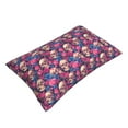 thumbnail image 2 of Fotbe Skull rose blue flower Pillow Cases - Envelope Closure - Luxury, Extra Soft, Cooling Pillow Covers - Wrinkle, Fade, Stain Resistant-16"x24", 2 of 8