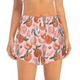 thumbnail image 4 of Lsque Painting Peach Printed Women's Running Shorts with Liner Pockets,Elastic Quick Dry Workout Athletic Gym Yoga Shorts,Womens High Waist Shorts-Small, 4 of 9