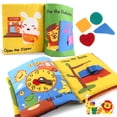 thumbnail image 3 of Richgv Libro Silencioso para Niños Pequeños de 1 a 2 Años, Libro Interactivo Ocupado Juguetes Montessori Libro de Tela Suave Juguete de Viaje para Niños Pequeños, 10 Páginas Actividades de Aprendizaje, 3 of 4