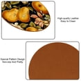 thumbnail image 5 of Thanksgiving Set of 6 Round Microfiber Leather Coasters, 11x11 cm/4.3x4.3 inch Drink Coasters for Table Home Decor, 5 of 6