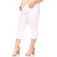 thumbnail image 3 of Women's Plus Size Casual Comfy Slim Pocket Jeggings Jeans Capri Pants, 3 of 6