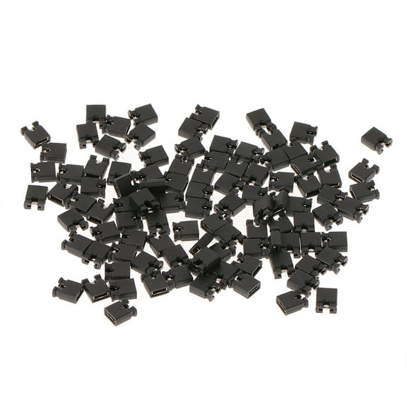 100 Pcs 2.54mm Standard Jumper Blocks Caps For Hard Drive DVD Motherboards