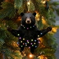 thumbnail image 5 of Christmas Tree Ornament with Printed Animals, Durable Acrylic Hanging Decoration for Festive Celebrations(E), 5 of 6