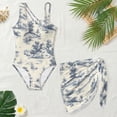 thumbnail image 5 of Jiueut Toile De Jouy Pattern Kids Swimsuits for Girls One Piece One Shoulder Bathing Suit with Cover Up Skirt & Adjustable Straps 13-14 Years, 5 of 7