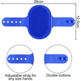 thumbnail image 2 of Juego de 2 cepillos de baño de silicona azul para mascotas, herramienta de aseo para perros, masaje y limpieza, 2 of 7