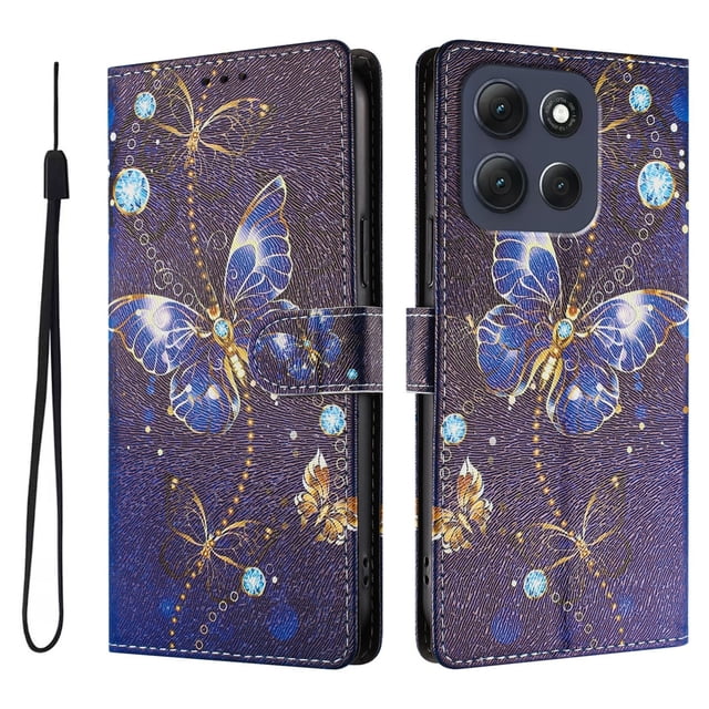 FOXDOCK Funda Tipo Cartera para Motorola Moto G86 Power con Soporte y Correa – Diseño de Patrones Lindos