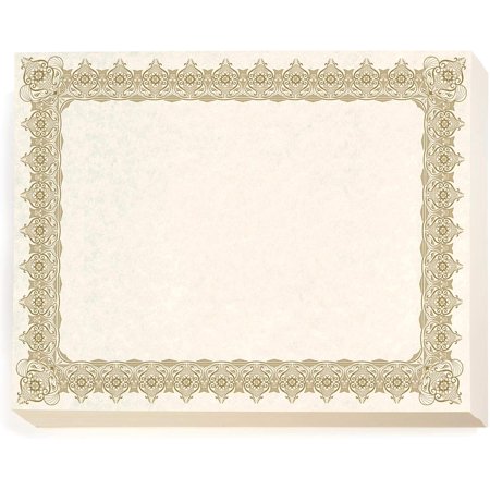 PaperDirect Gold on White Parchment Crown Standard Certificates, 8½ x 11, 100 Count, Certificates and Awards Paper, for School, Work, Diplomas & Award Certificates