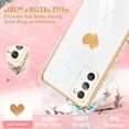 thumbnail image 2 of for Samsung Galaxy S20 FE 5G Case with HD Screen Protector Shockproof Protection,  Love Heart Plating Girly Women Cute Soft TPU Luxury Elegant Case for Samsung Galaxy S20 FE 5G, White, 2 of 14
