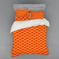 thumbnail image 2 of Ambesonne Orange Bedding Set 3 Pcs, Abstract Fish Scales, Twin XL, Burnt Orange, 2 of 3