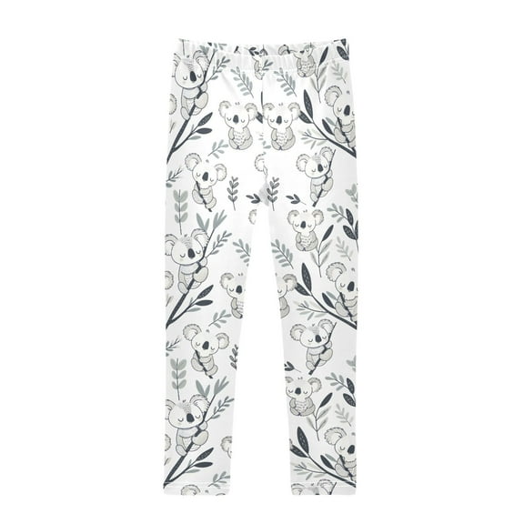 joogoo Girls' Leggings Cute Bear on Branch Yoga Pants 6T