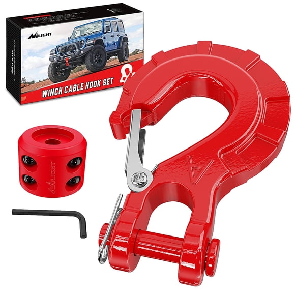 Juego de Ganchos para Cabrestante Nilight Acero Grado 70 3/8" 15,875 kg Rojo