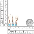 thumbnail image 2 of 18K Rose Gold Plated Silver Swiss Blue Topaz and Lab Grown Diamond Pendant Earrings Jewelry Set for Women | 4.14 Cttw | Gemstone November Birthstone | Heart Shape 7MM | with 18 inch Chain, 2 of 4
