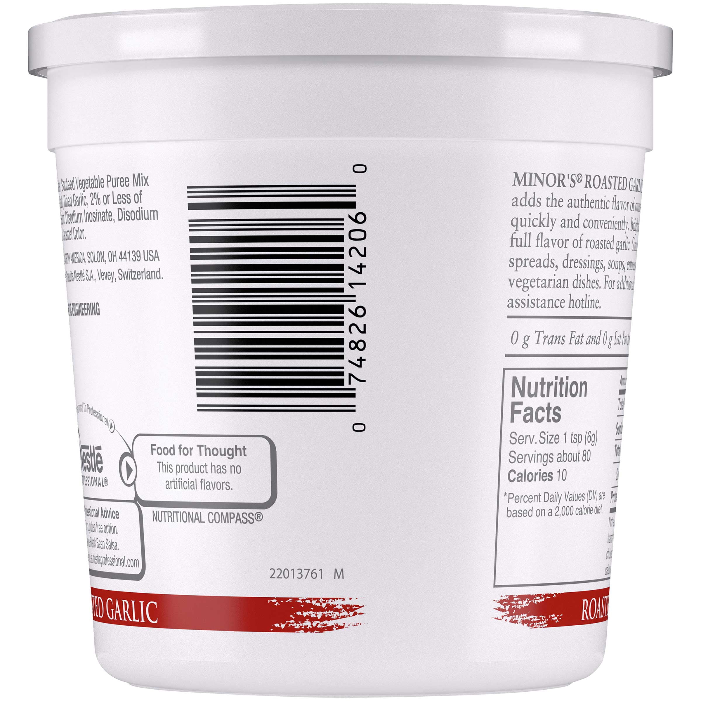 Nestle Minors Roasted Garlic Flavor Concentrate, 1 Pound - 6 per case.