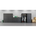 thumbnail image 2 of Hirsh Wardrobe Metal Storage Cabinet 18"D x 36"W x 72"H in Black, 2 of 8
