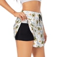 thumbnail image 2 of Bixox Women's Sea Turtle Basking in the Sun pattern 2 in 1 Running Shorts - Lightweight Athletic Workout Gym Yoga Shorts Liner with Pockets - Small, 2 of 7