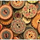 thumbnail image 5 of 100 Piezas Botones de Costura Botones de Madera Redondos Retro Pintura de Flores Geometría Multicolor 2 Agujeros Botones Decorativos para Costura Manualidades Adornos Hechos a Mano de Bricolaje 20 mm oso de fresa Electrónica, 5 of 5