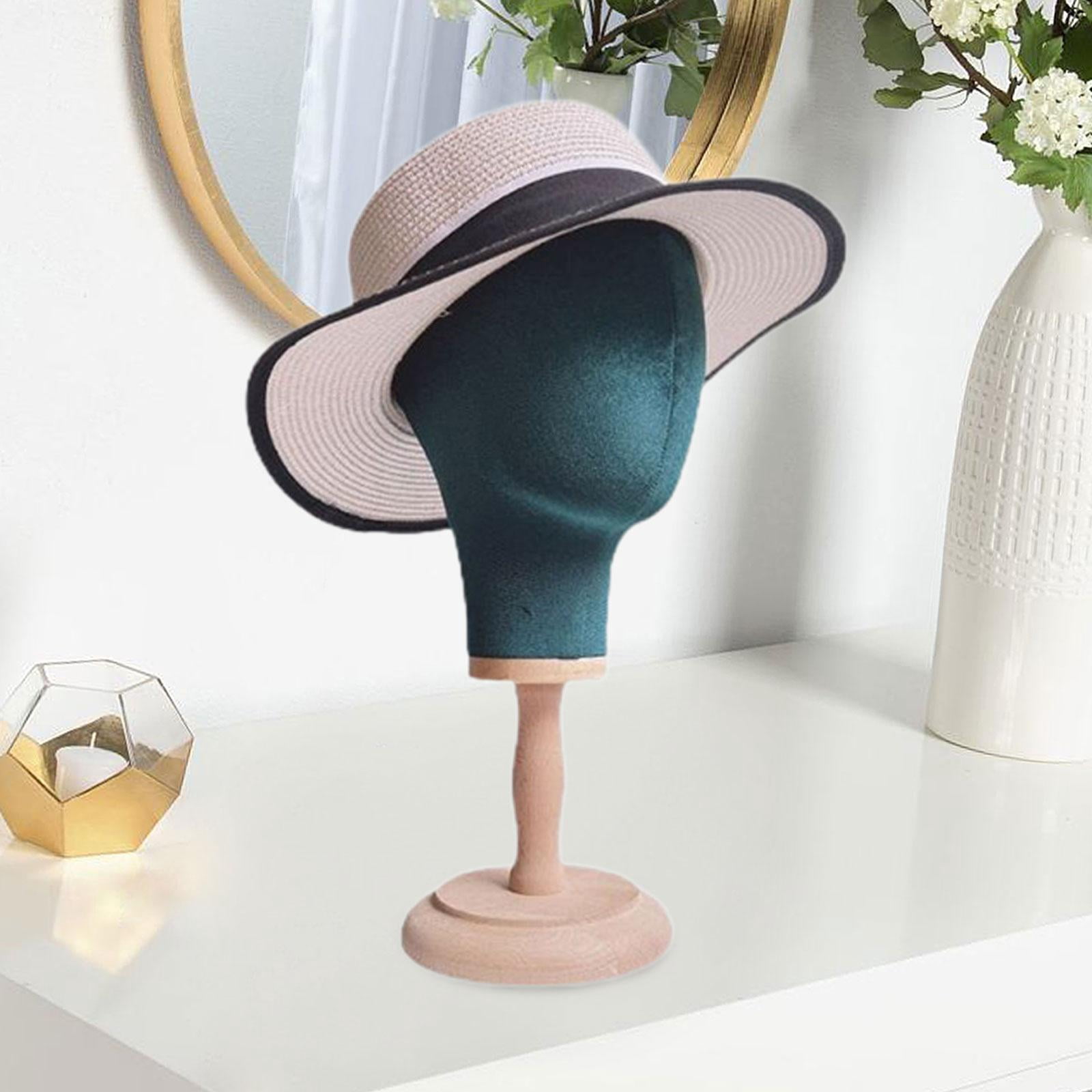 Bothyi Hairpieces Display Holder Manikin Head for Shopping Mall Styling Dry dark green