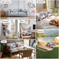 thumbnail image 6 of Outdoor Pillow Covers Waterproof Pillow Cases Protector Merry Christmas Happy New Year Pillowcase Pack of 2 Santa Claus Throw Cushion Case for Pation Furniture,Couch,Living Room Sofa, 20x12 in, 6 of 9