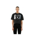 thumbnail image 4 of Women's New Era Black Las Vegas Raiders Boxy Cropped Sport Night Mineral Wash T-Shirt, 4 of 5