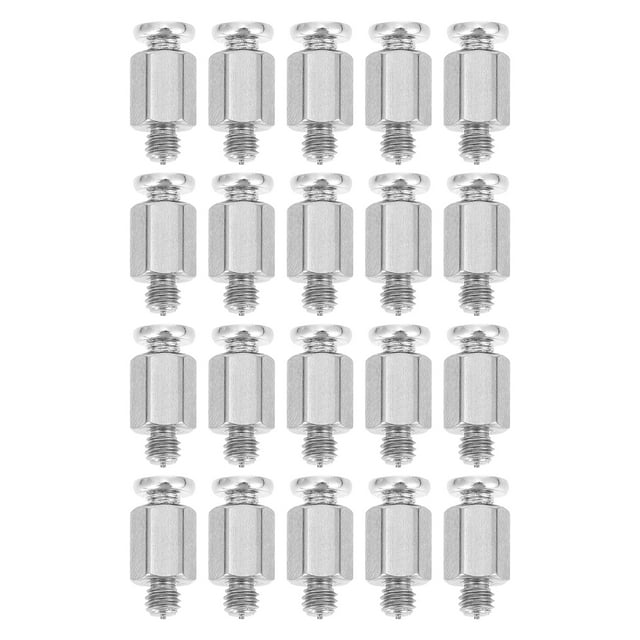 EeaseMX 20 tornillos metálicos para placa base M.2 SSD M.2, tornillo de montaje, tuerca hexagonal.
