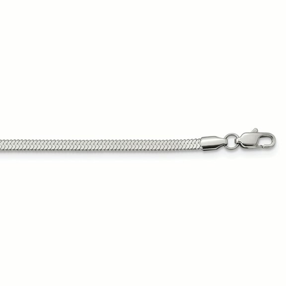 Stainless Steel Polished 3.4mm 20-inch Herringbone 24-inch Chain