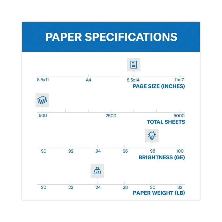 Exact Digital Color Copy 98 HD Hyper White Paper - 8 1/2 x 14 in 32 lb  Writing Smooth 500 per Ream