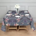 thumbnail image 3 of Pioneer Flower Floral Print Pattern Square Tablecloth,Waterproof Square Table Cover,Wipeable Spillproof Washable Table Cover for Home Kitchen Party Decor 42"X42"(107x107cm), 3 of 6