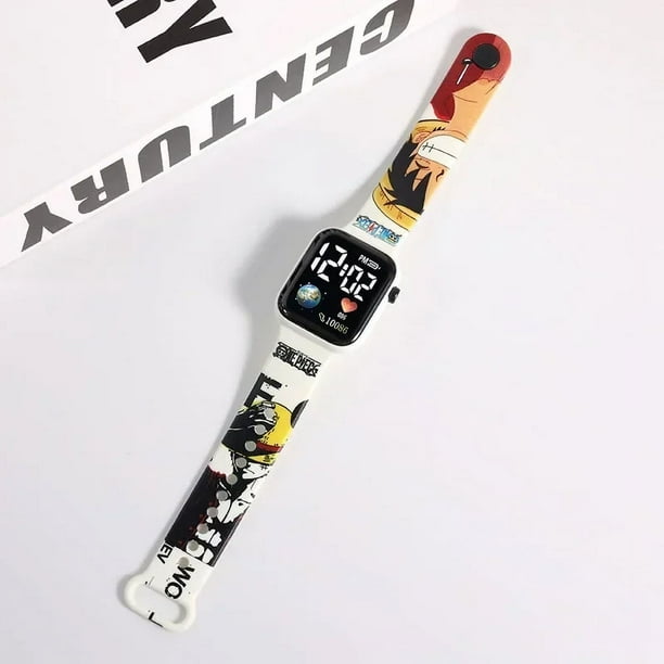Luffy Roronoa Rozo-Relojes de pulsera deportivos Led para hombre, reloj Digital cuadrado electrónico inteligente de Anime, regalo de cumpleaños, One Piece