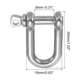 thumbnail image 2 of Grilletes en D, 4Pcs 0.3 Pulgadas de Ancho Interior Gancho de Tornillo de Acero Inoxidable Pequeño, 2 of 5