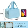 thumbnail image 2 of Soda Candy Travel Toiletry Bag Lightweight Large Wide Open Travel Bag for Women Puffy Cosmetic Makeup Bag Organizer with Handle for Accessories, Essentials, Toiletries, Blue, 2 of 7