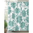 thumbnail image 2 of Fsddascl Turquoise Paisley Floral Shower Curtain Set - 72" x 78" Washable Bathtub Curtain with 12 Hooks, Boho Vintage Ethnic Flowers Waterproof Fabric Stall Shower Curtains for Bathroom/Bathtub, 2 of 6