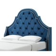 thumbnail image 3 of Aaron Navy Blue Velvet Tufted Headboard - Queen Size - Upholstered, 3 of 9