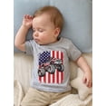 thumbnail image 4 of BemeyourBBs Toddler Baby Boy Girl 4th of July T Shirts Outfit Patriot Independent Day Clothes American Flag Truck Printed Crew Neck Short Sleeve Summer T Shirt Pullover Tee Tops, 4 of 9
