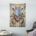 thumbnail image 1 of Guitar Tapestry, Retro Style Composition Angry Skull American Flag Pattern Wings Electric Guitars, Wall Hanging for Bedroom Living Room Dorm Decor, 40W X 60L Inches, Multicolor, by Ambesonne, 1 of 2