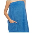 thumbnail image 3 of Women's Adjustable Hook and Loop Closure Turkish Organic Cotton Bath Spa and Shower Wrap, 3 of 3
