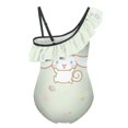 thumbnail image 6 of Cinnamoroll Girls One Piece Swimsuits Hawaiian Ruffle Swimwear Beach Bathing Suit Outfits, 6 of 7