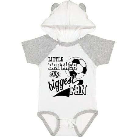 

Inktastic Little Brother and Biggest Fan- Soccer Player Gift Baby Boy Bodysuit