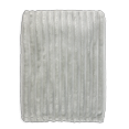 thumbnail image 1 of Amor Bebe Grey Striped Plush Blanket, 1 of 2
