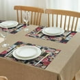 thumbnail image 3 of Pioneer Flower Floral Print Pattern Summer Placemats Table Placemats Set Of 4-Linen Kitchen Washable Placemats Table Mats 12x18 Inch Non-Slip Heat Resistant, 3 of 5